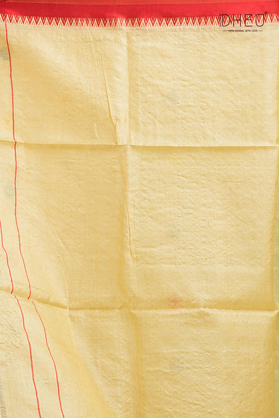 Pure Tussar Silk Jamdani Saree (Silk Mark Certified)