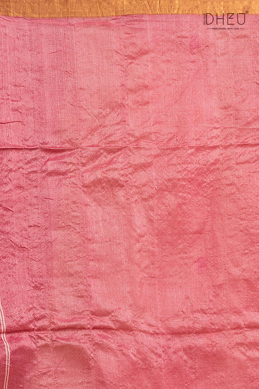 Pure Tussar Silk Jamdani Saree (Silk Mark Certified)