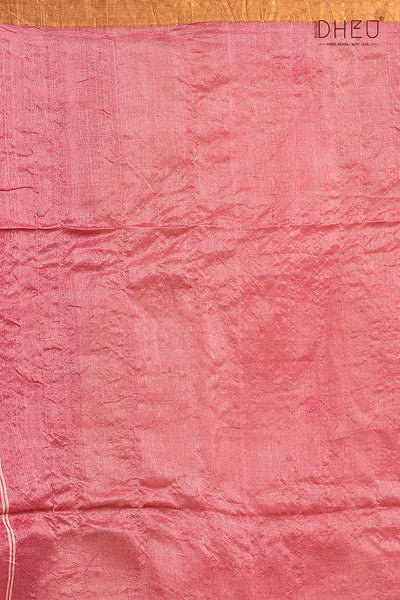 Pure Tussar Silk Jamdani Saree (Silk Mark Certified)