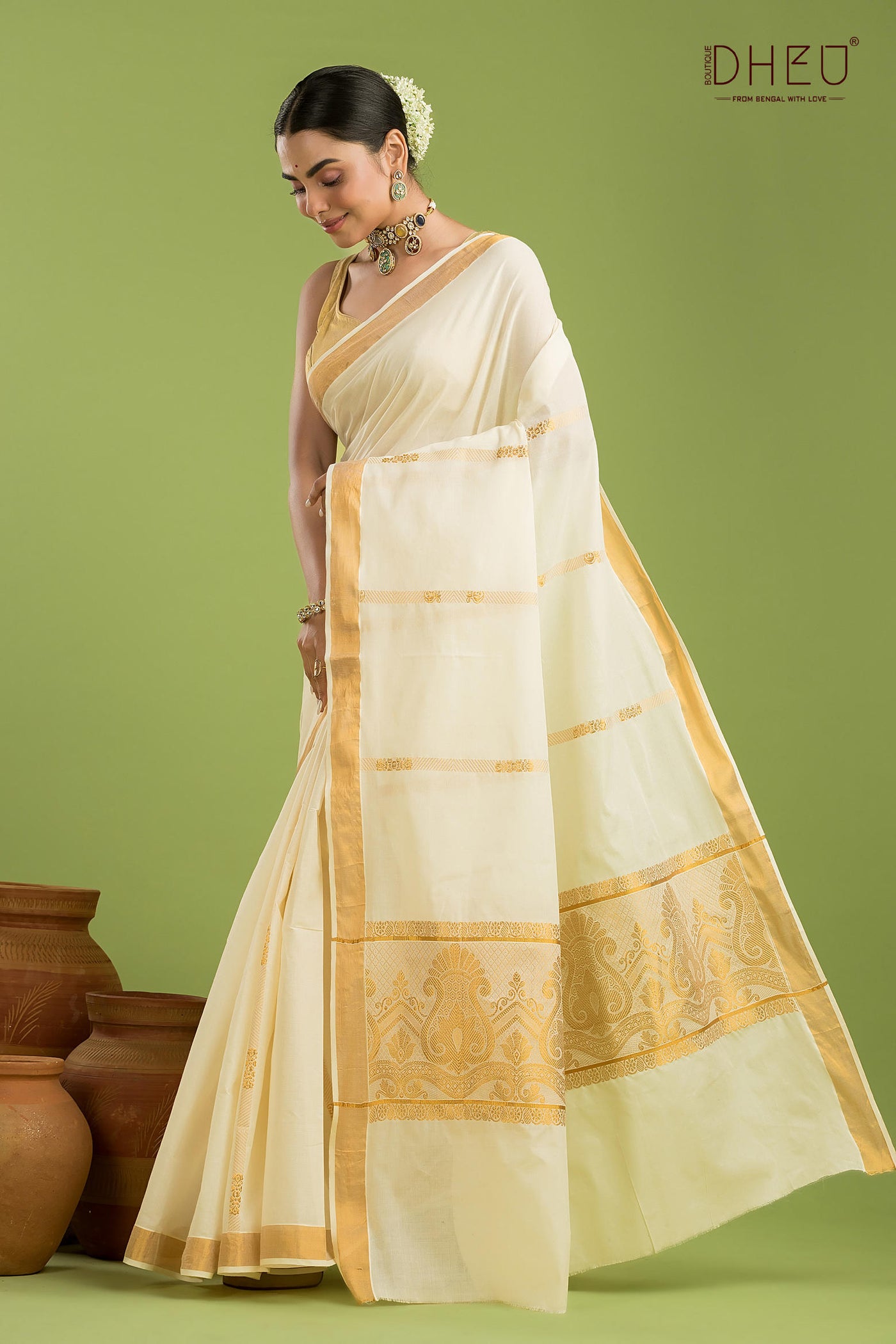 Exclusive Kerala Cotton Saree