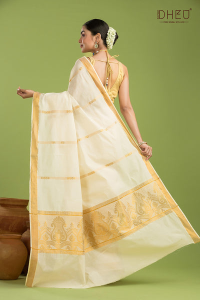 Exclusive Kerala Cotton Saree