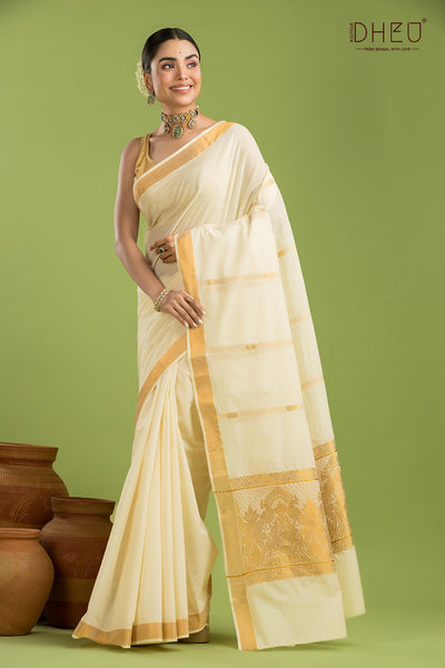 Exclusive Kerala Cotton Saree