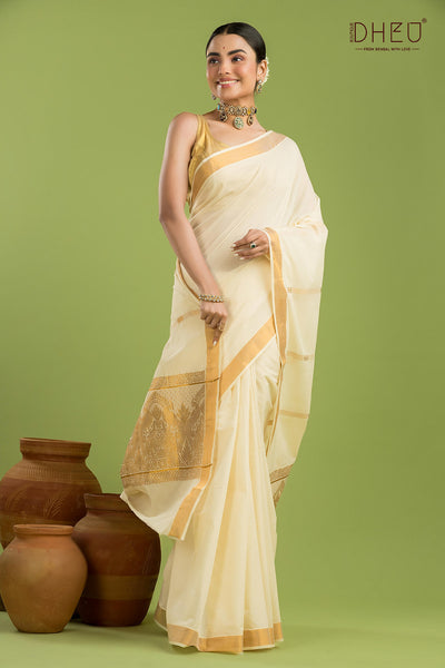 Exclusive Kerala Cotton Saree