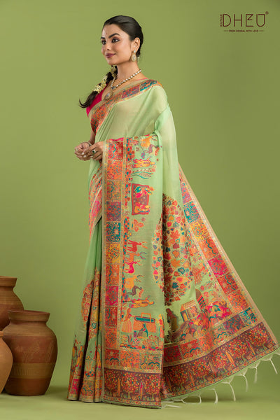 Exclusive Resham Kanni Silk Saree