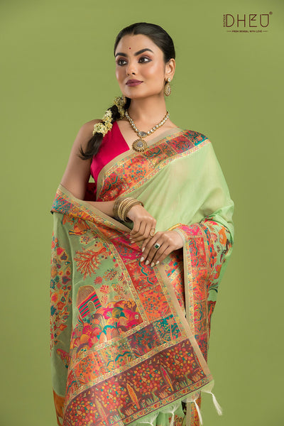 Exclusive Resham Kanni Silk Saree