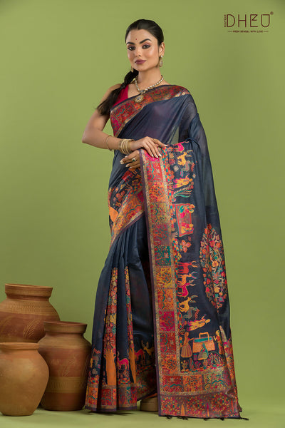 Exclusive Resham Kanni Silk Saree