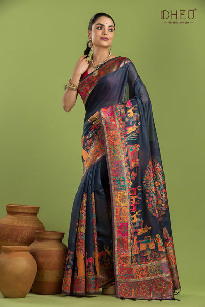 Exclusive Resham Kanni Silk Saree
