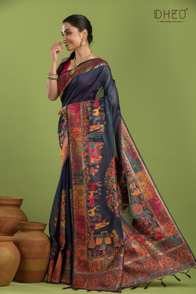Exclusive Resham Kanni Silk Saree