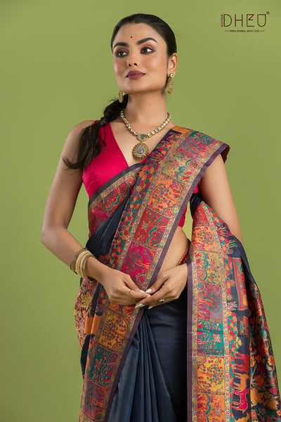 Exclusive Resham Kanni Silk Saree
