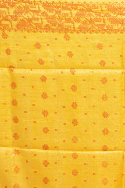 Pure Tussar Silk Jamdani Saree (Silk Mark Certified)