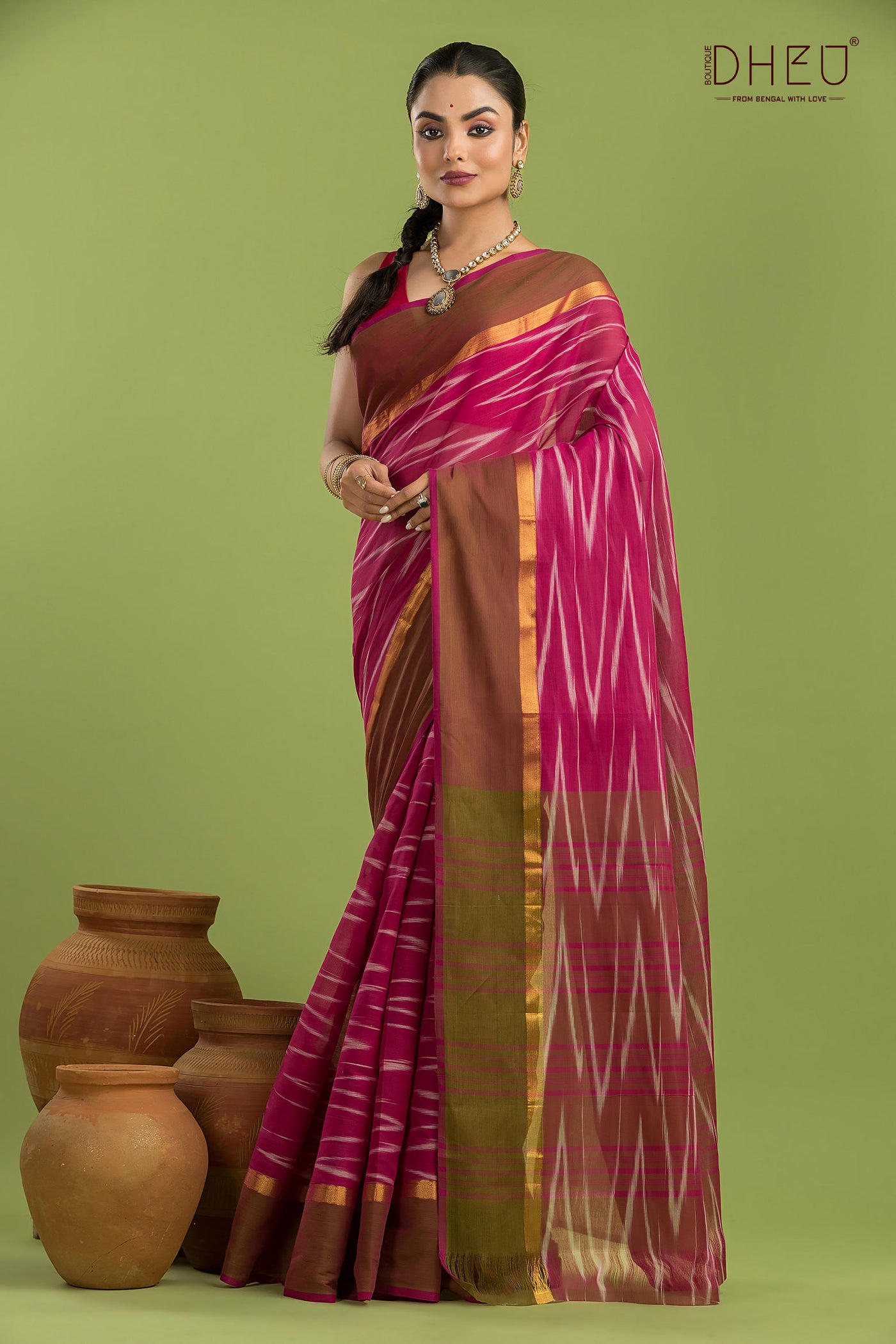 Exclusive Ikkat Cotton Saree