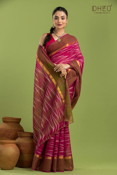 Exclusive Ikkat Cotton Saree