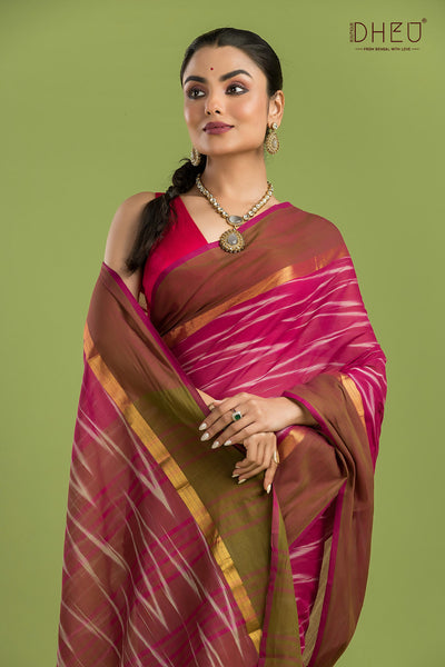Exclusive Ikkat Cotton Saree
