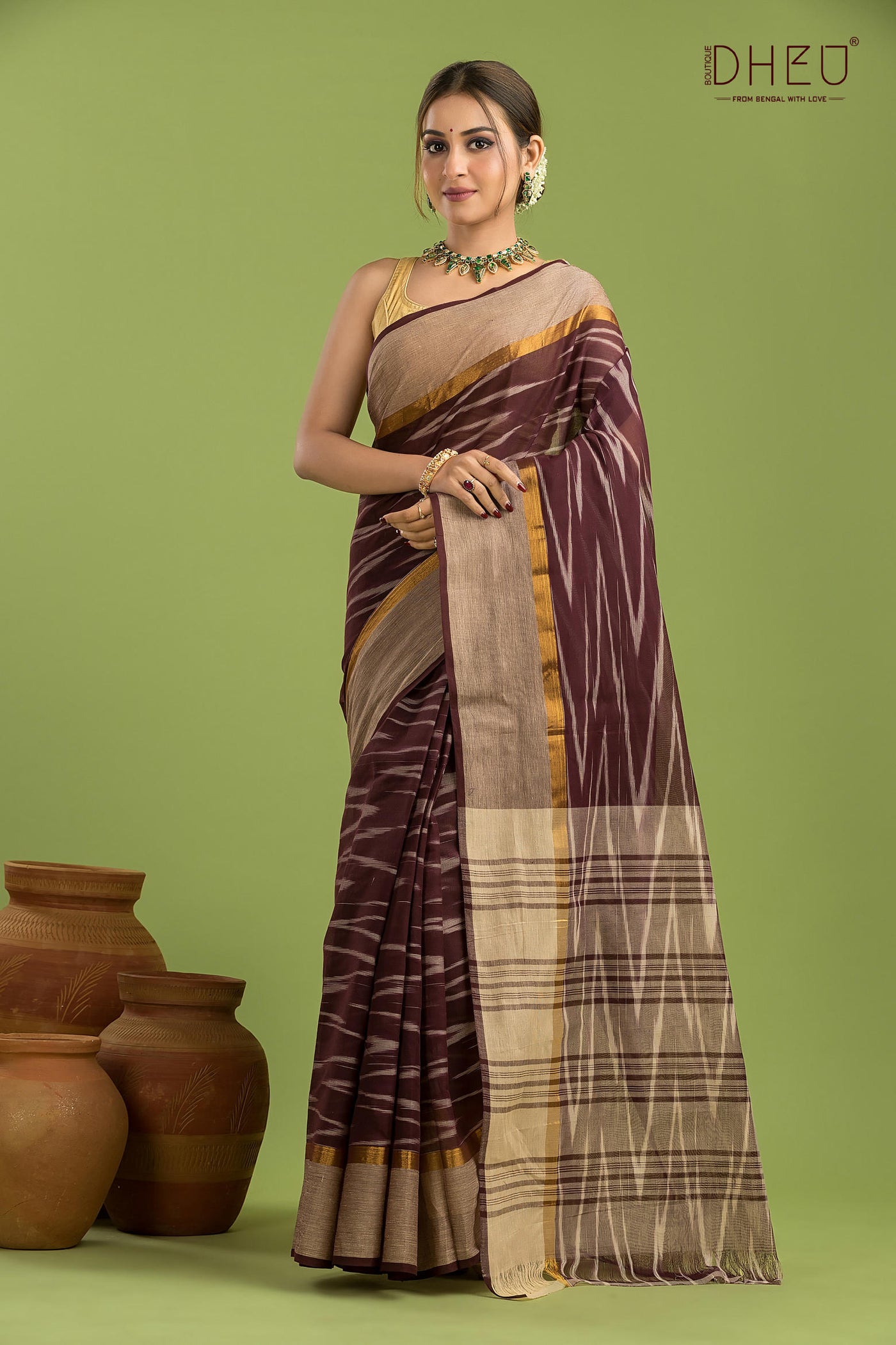 Exclusive Ikkat Cotton Saree