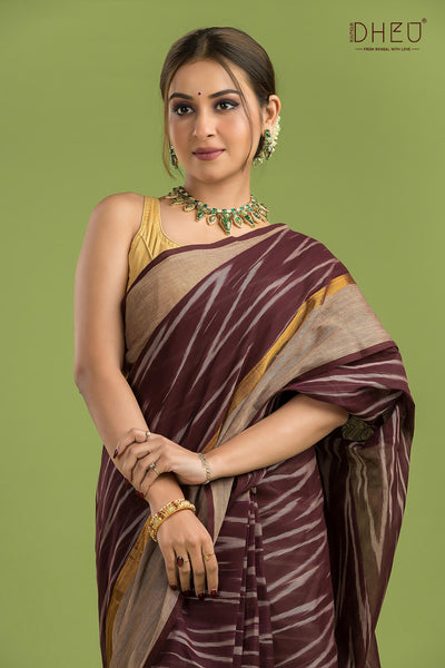 Exclusive Ikkat Cotton Saree