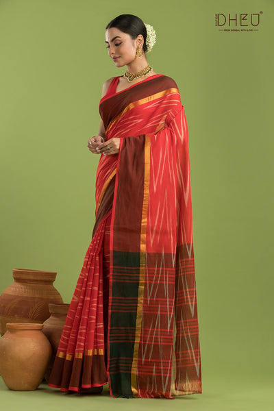 Exclusive Ikkat Cotton Saree