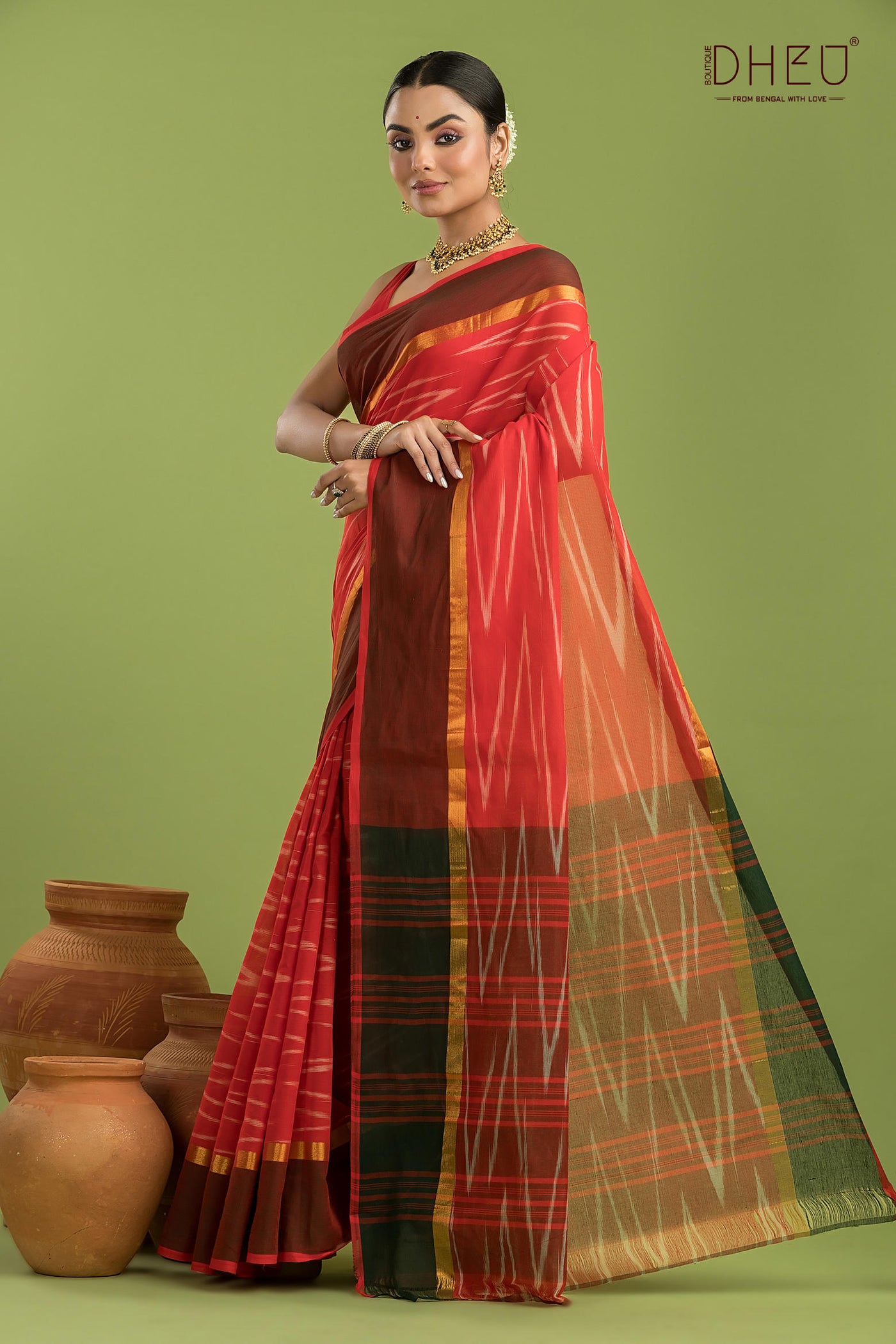Exclusive Ikkat Cotton Saree