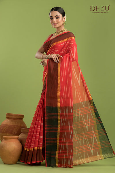 Exclusive Ikkat Cotton Saree