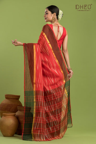 Exclusive Ikkat Cotton Saree