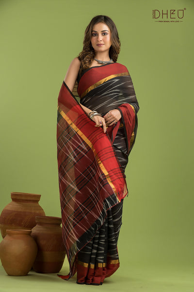 Exclusive Ikkat Cotton Saree
