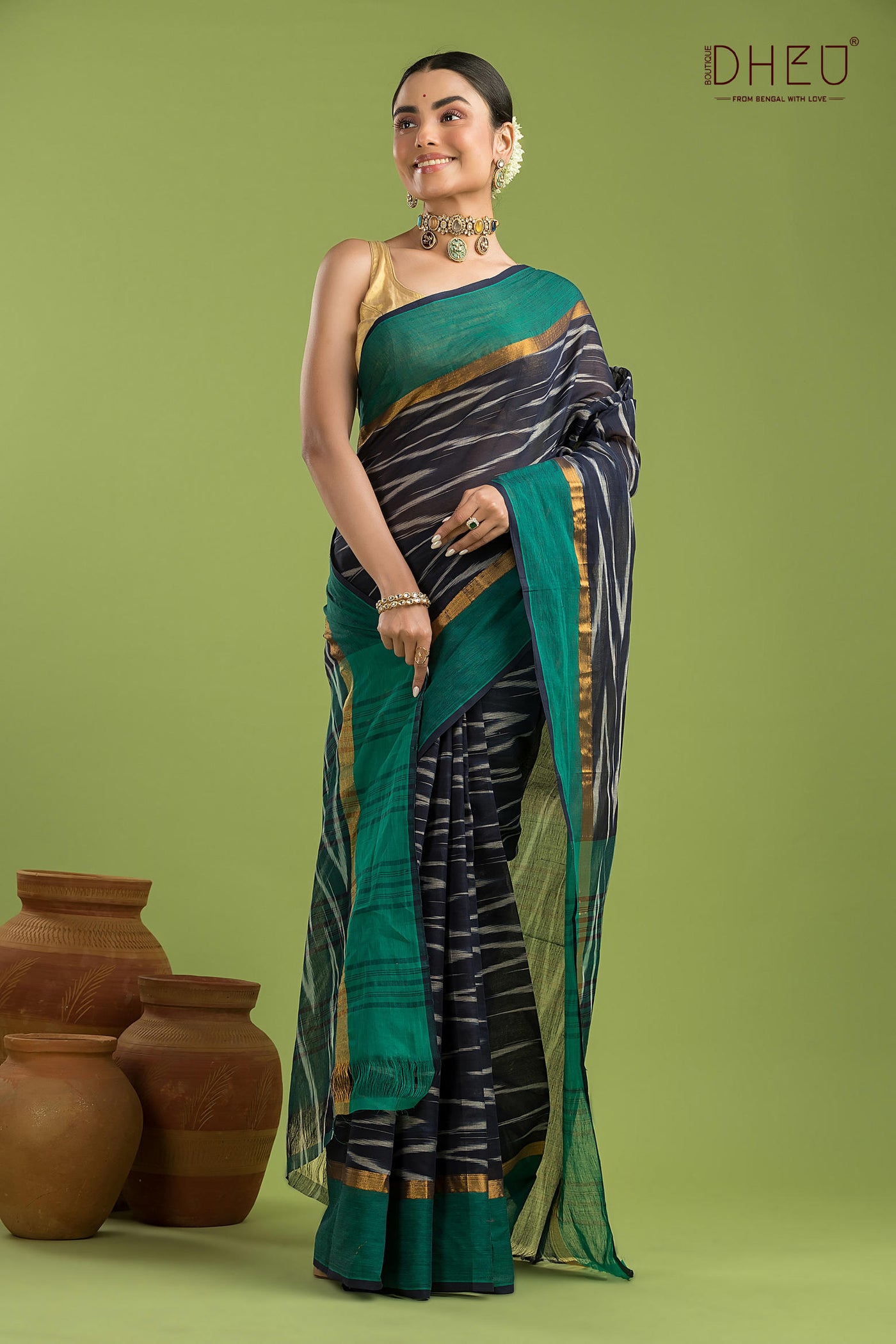 Exclusive Ikkat Cotton Saree