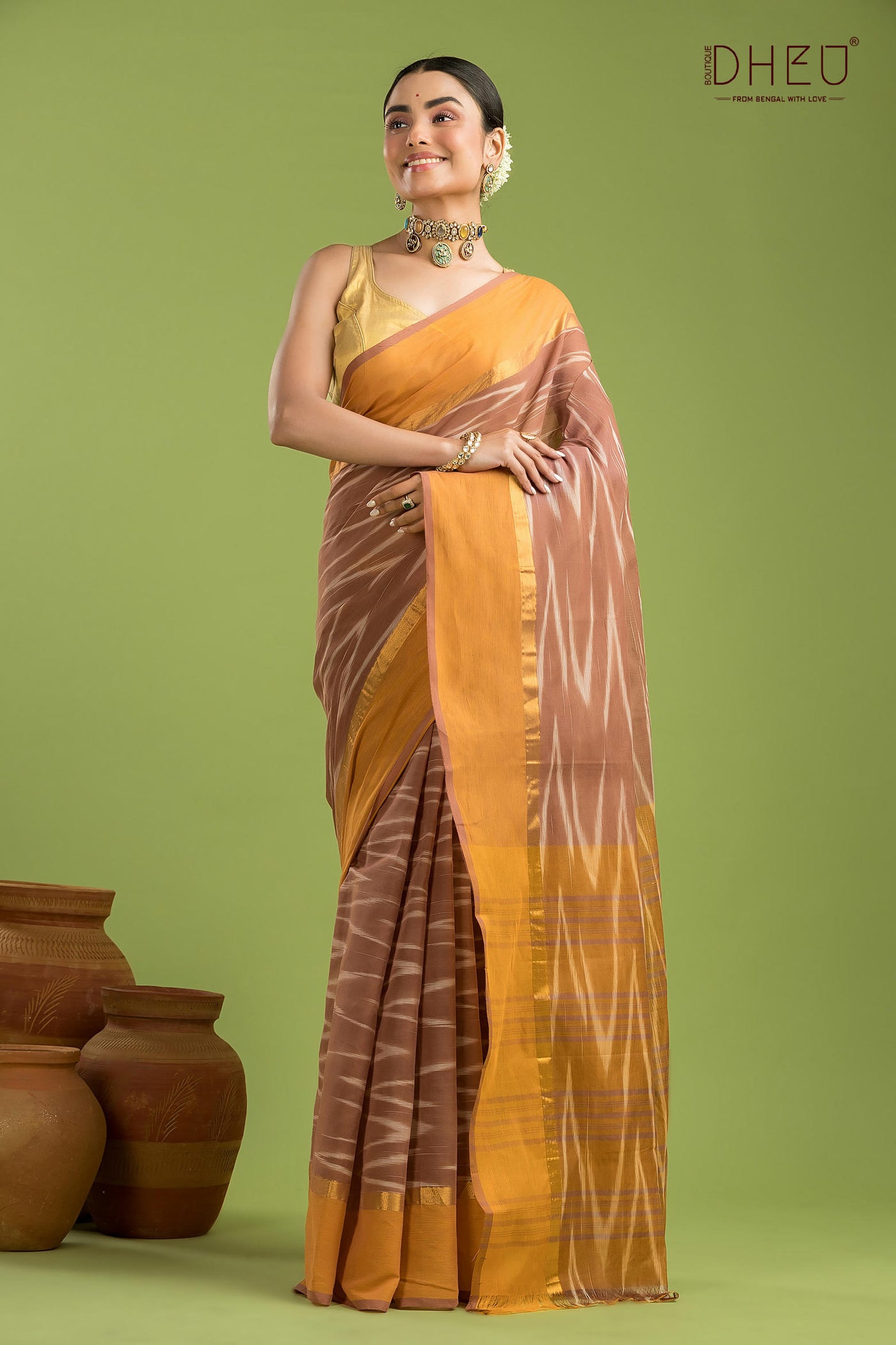 Exclusive Ikkat Cotton Saree