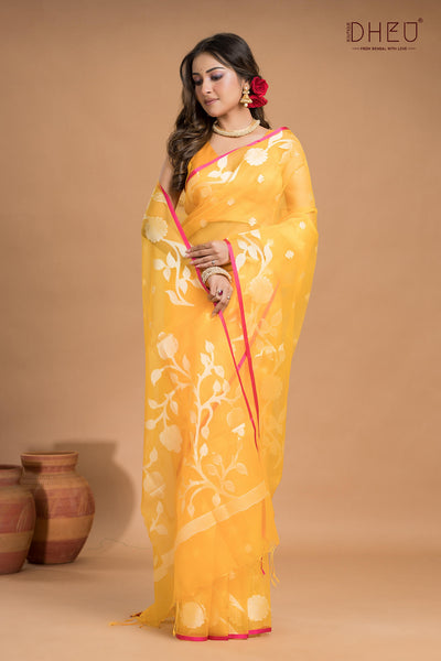 Designer Muslin Jamdani Saree