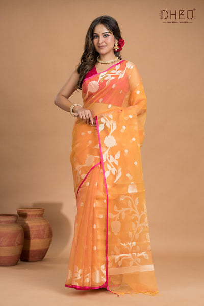 Designer Muslin Jamdani Saree