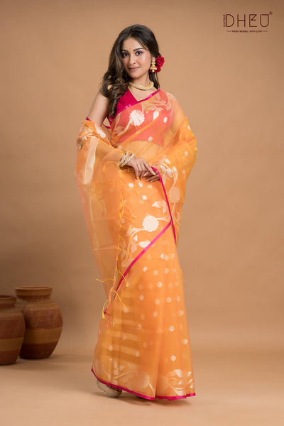 Designer Muslin Jamdani Saree
