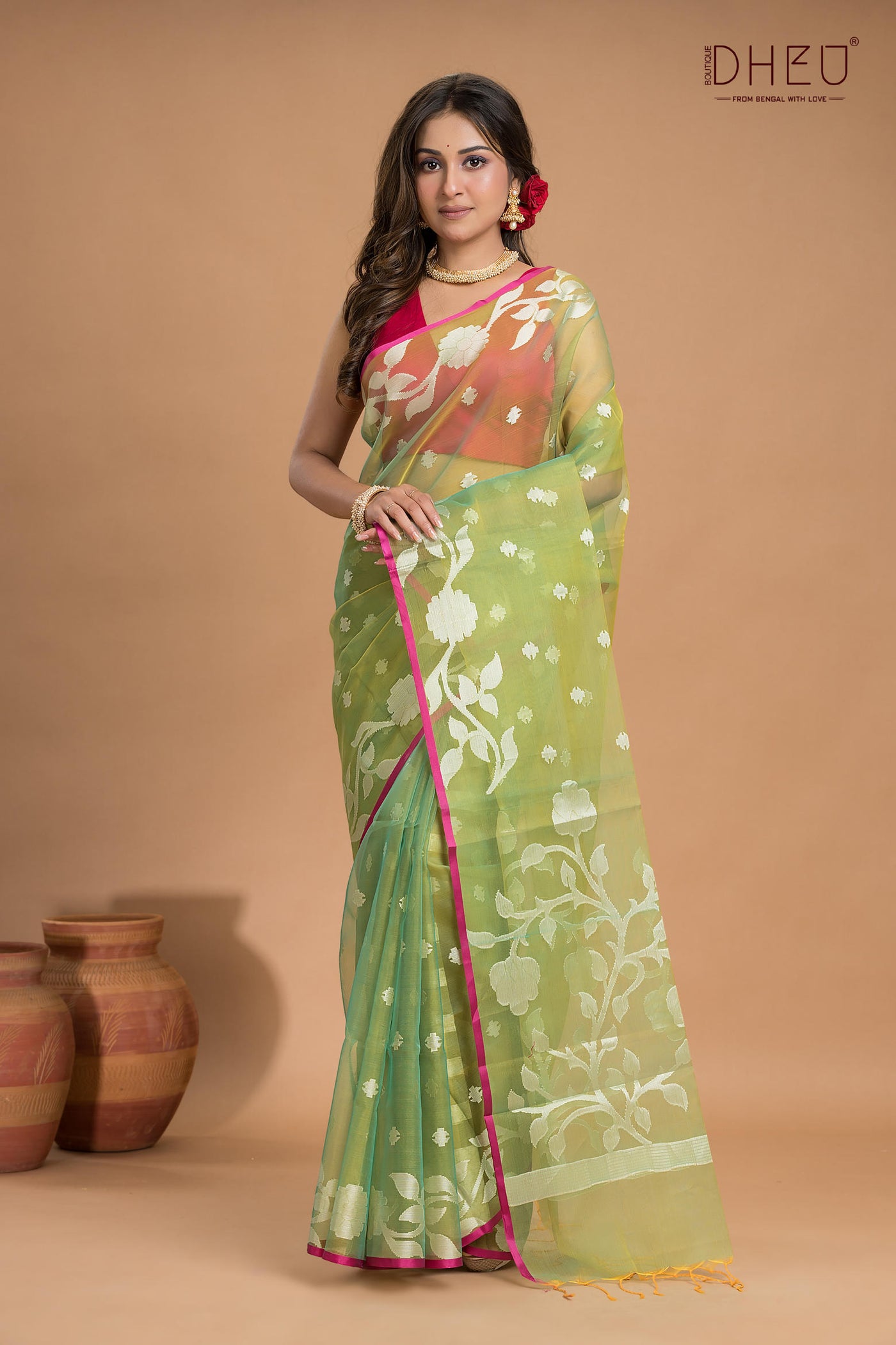 Designer Muslin Jamdani Saree
