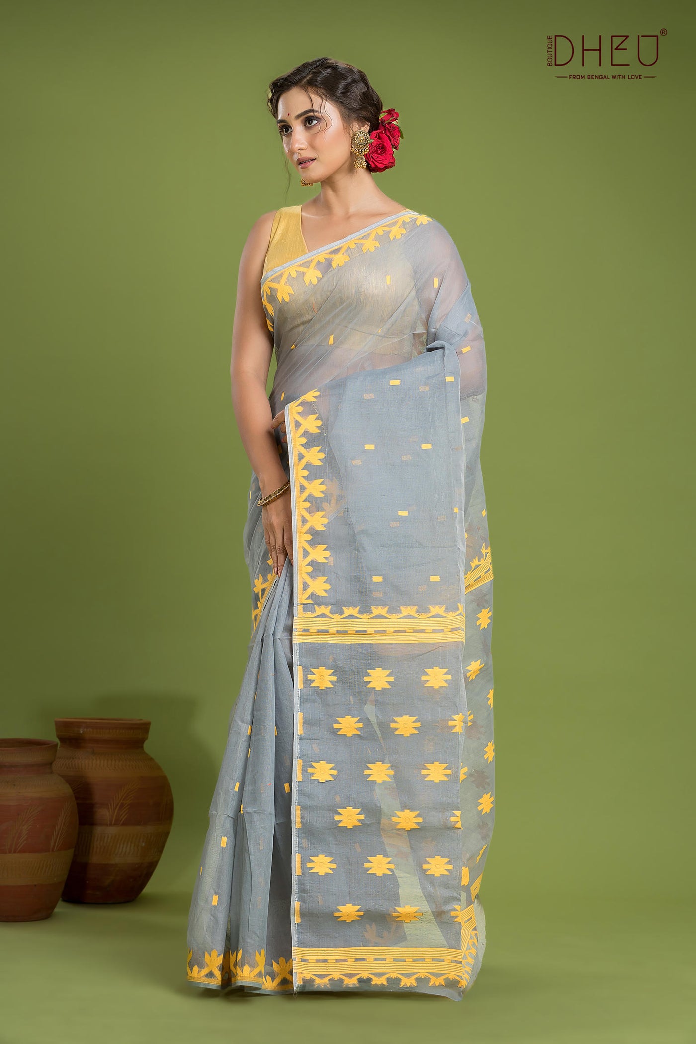 Hard Jamdani Saree