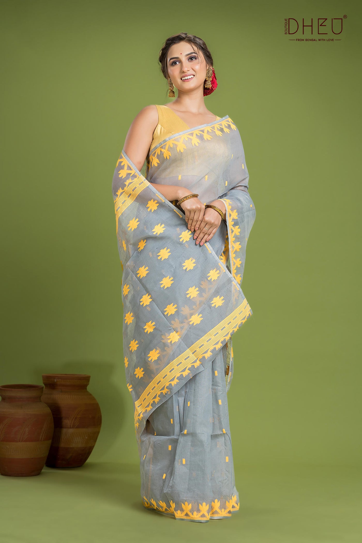 Hard Jamdani Saree