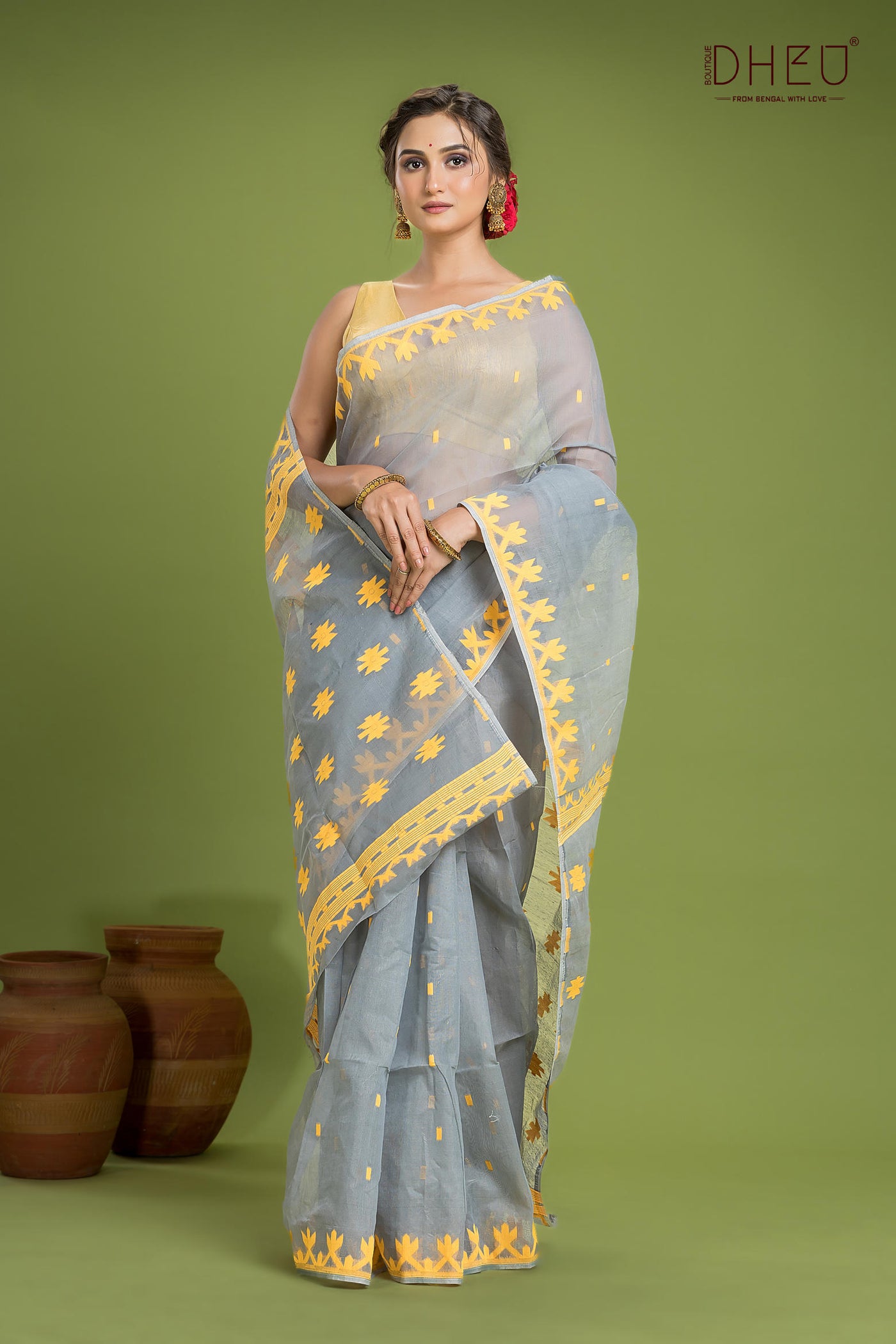 Hard Jamdani Saree