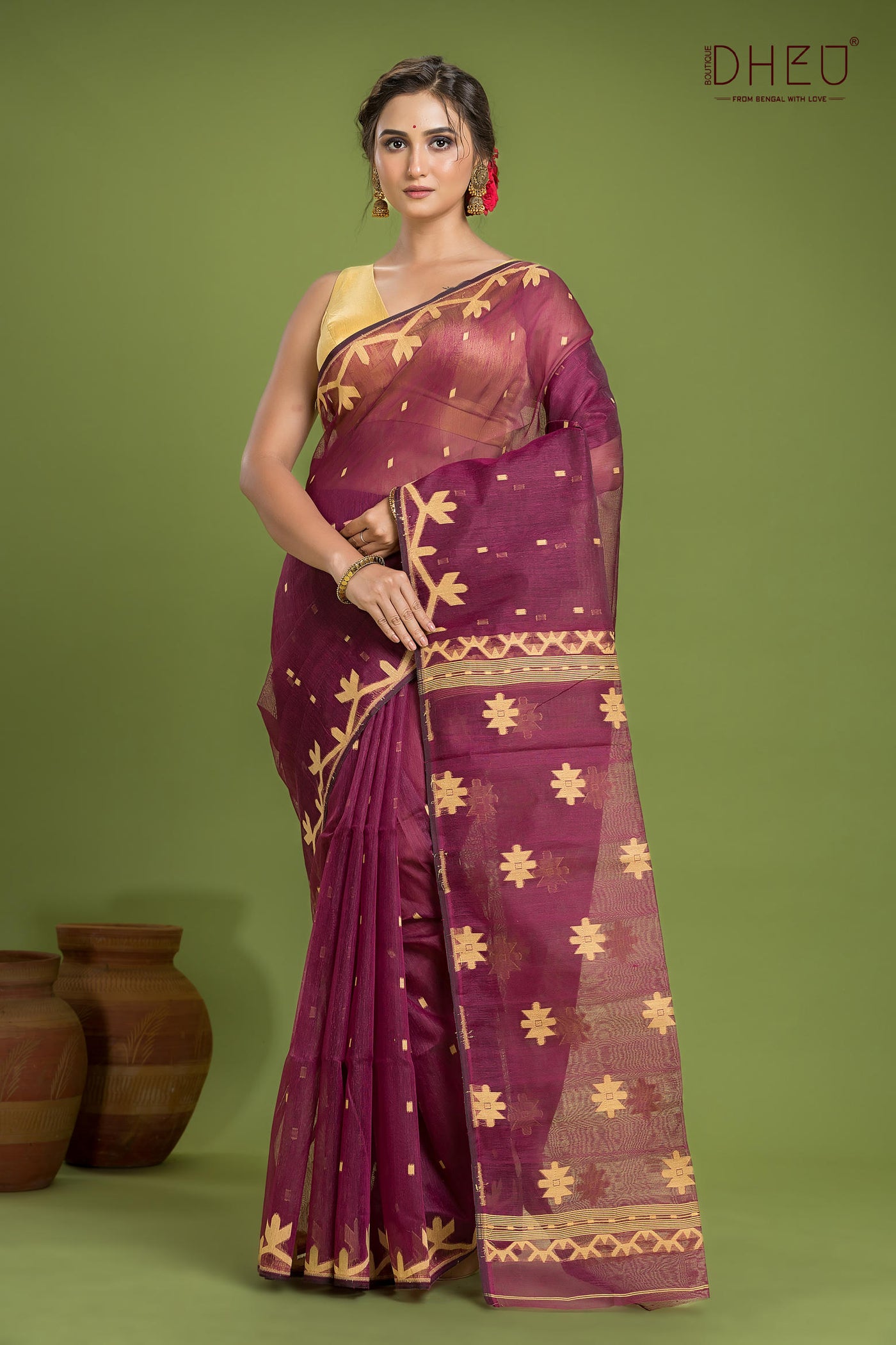 Hard Jamdani Saree