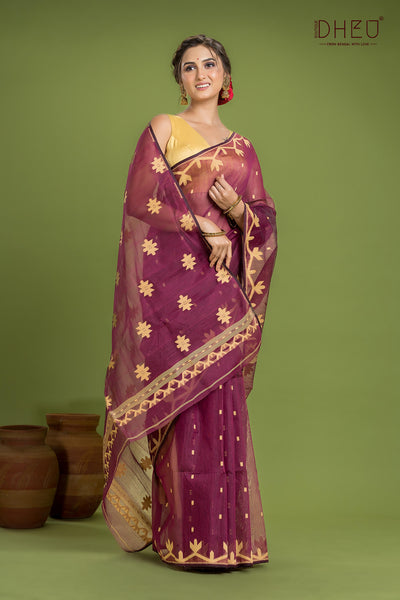 Hard Jamdani Saree