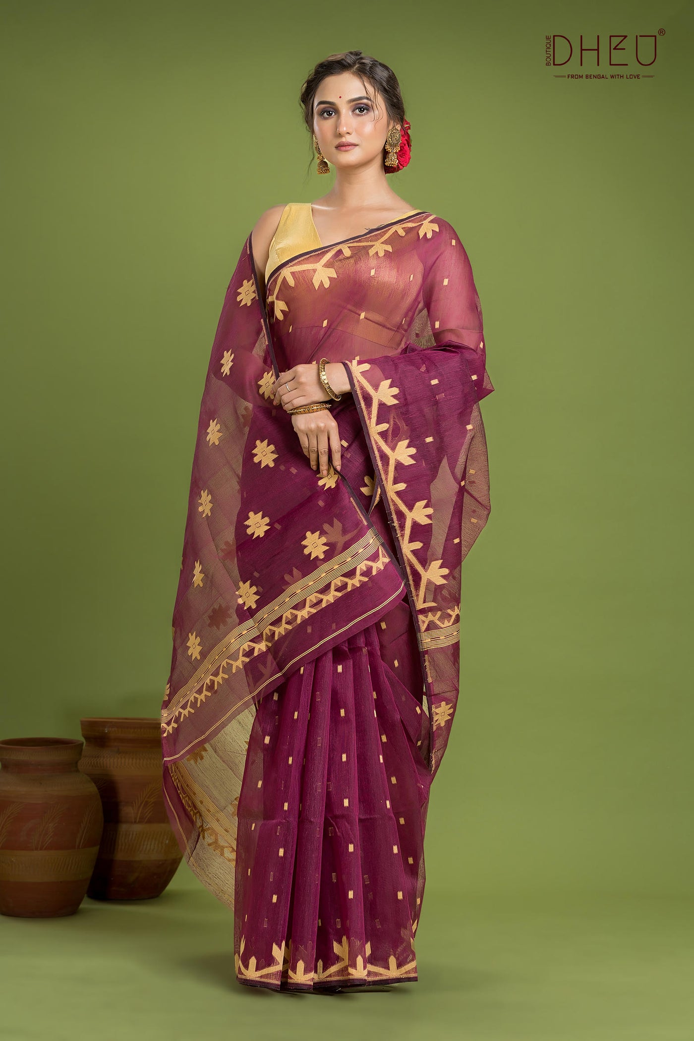 Hard Jamdani Saree
