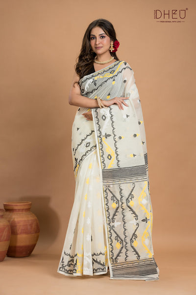 Hard Jamdani Saree