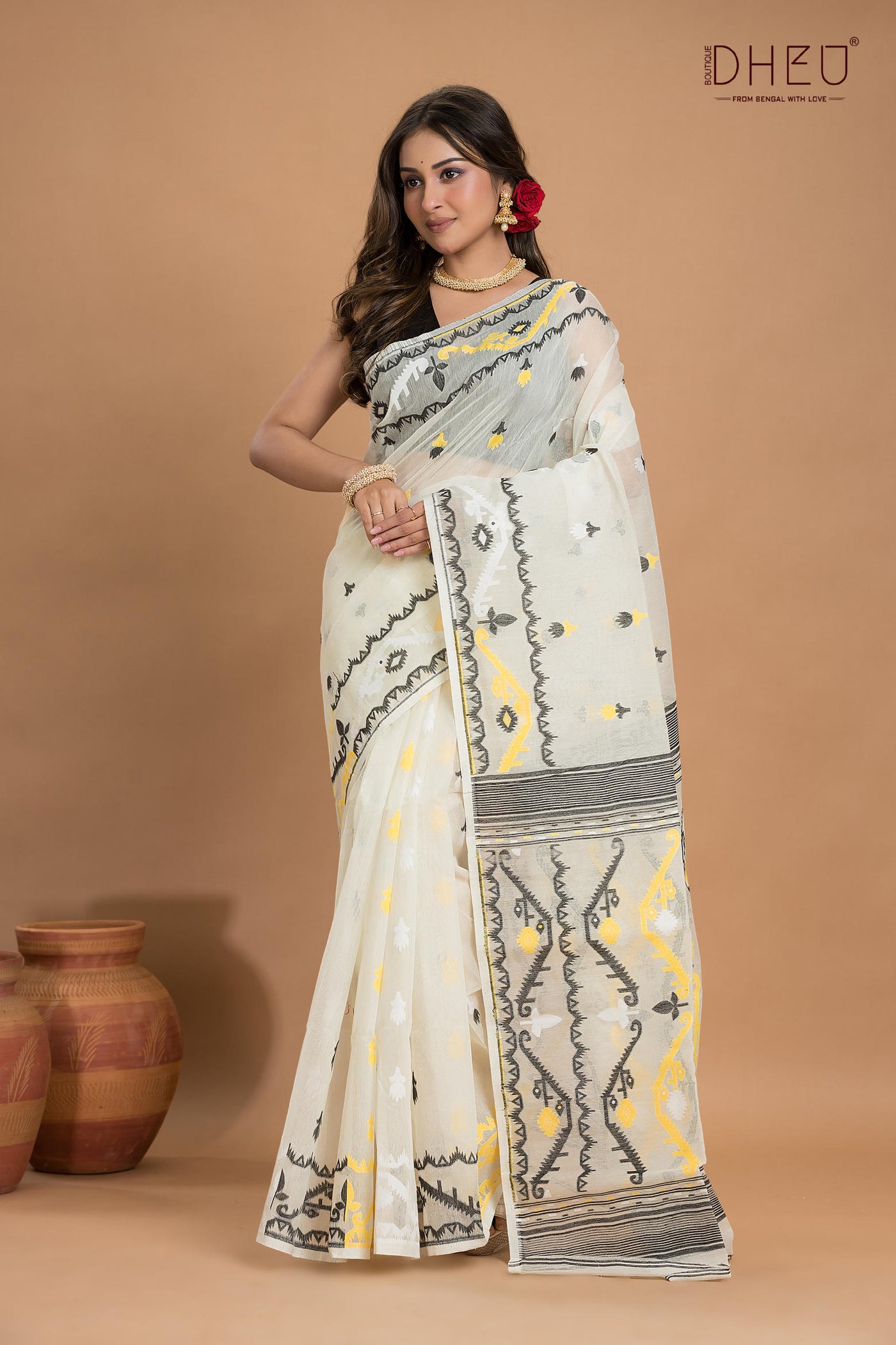 Hard Jamdani Saree