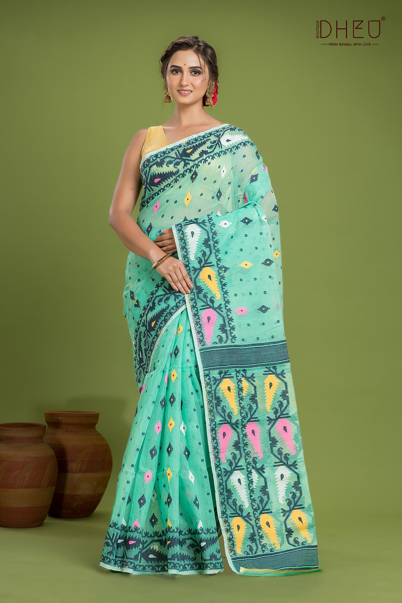 Hard Jamdani Saree