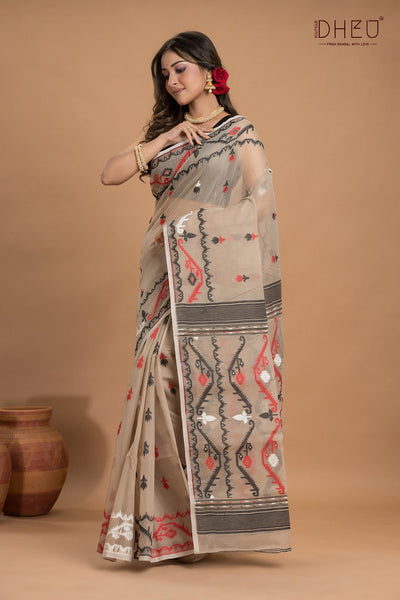 Hard Jamdani Saree