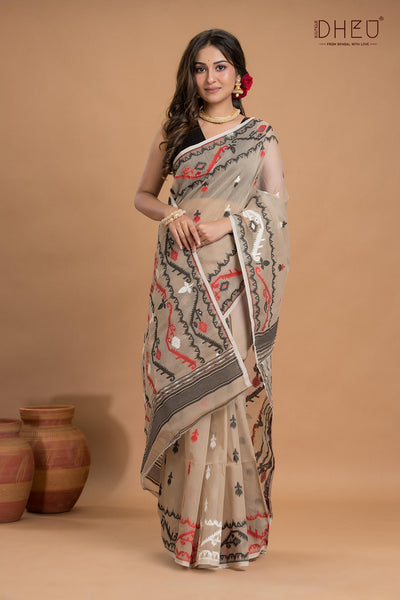 Hard Jamdani Saree