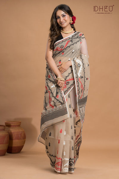 Hard Jamdani Saree