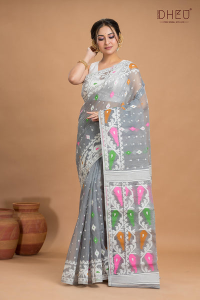 Hard Jamdani Saree