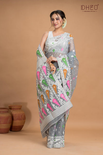 Hard Jamdani Saree