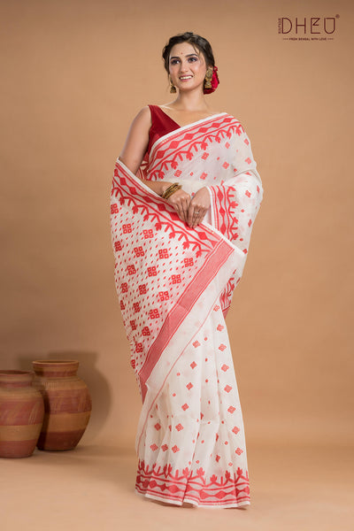 Hard Jamdani Saree