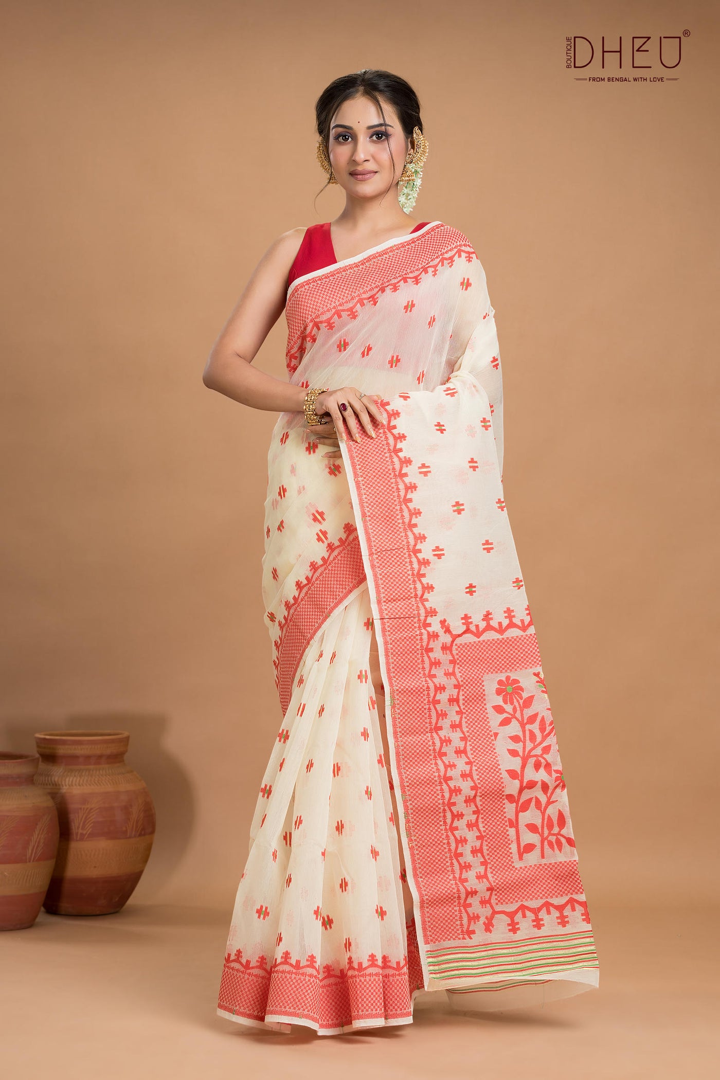 Hard Jamdani Saree
