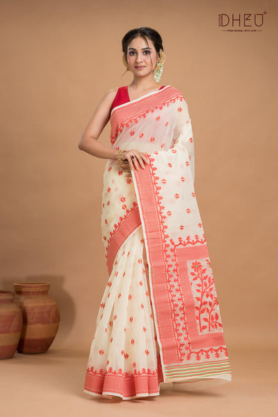 Hard Jamdani Saree