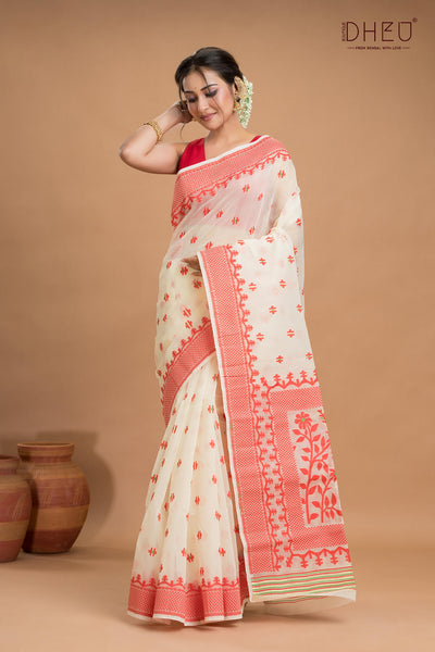 Hard Jamdani Saree