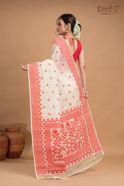 Hard Jamdani Saree