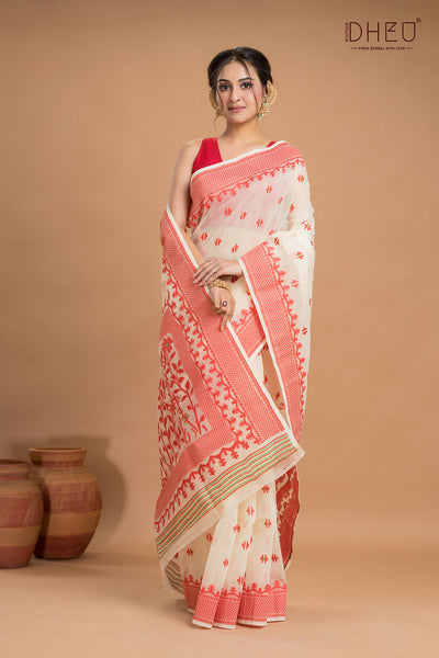 Hard Jamdani Saree
